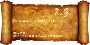 Krucsai Zomilla névjegykártya